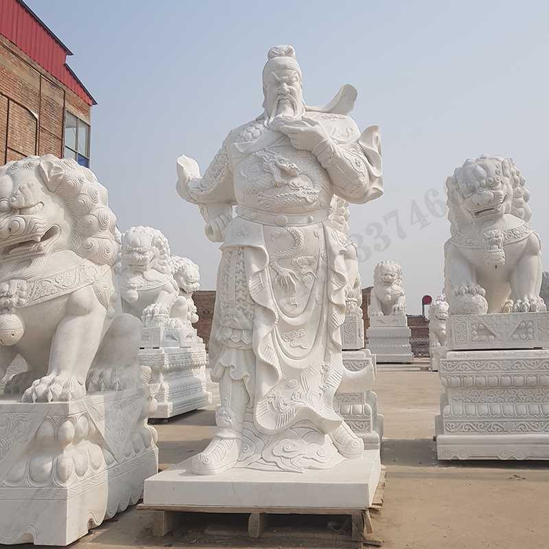 漢白玉關公像，石雕關公像，大理石關公雕像，關羽雕像，河北石雕關公廠家2.jpg